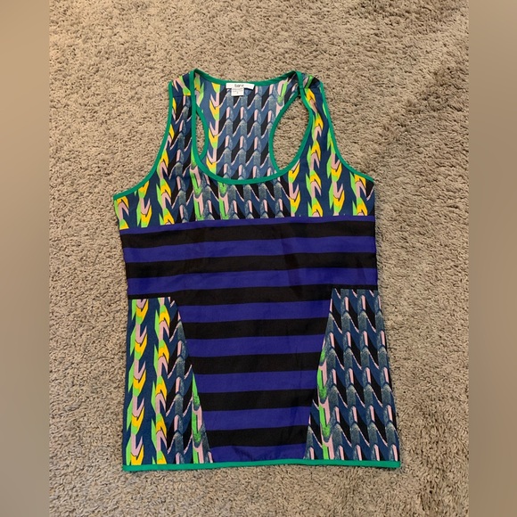Bar III Fun Print Sleeveless Tank Blouse Small - Picture 1 of 6